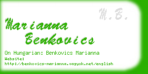 marianna benkovics business card